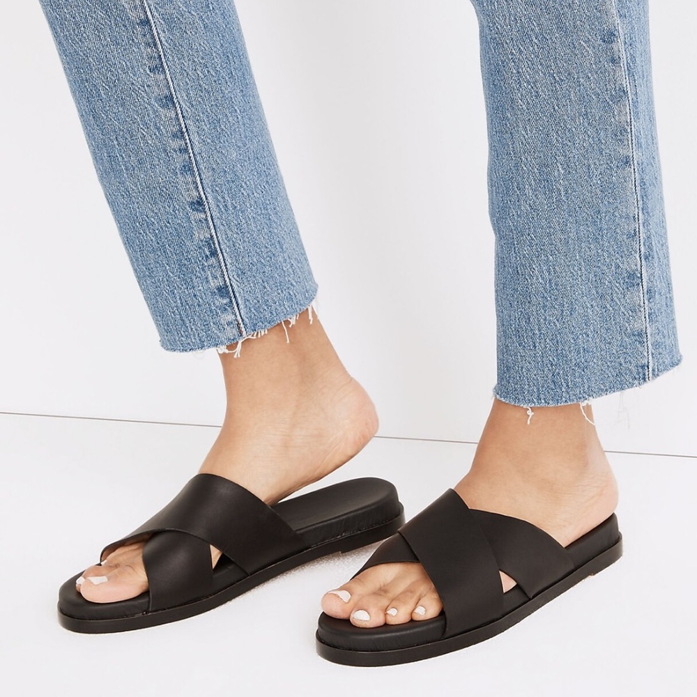 Madewell Louisa Crisscross Slide - Black - Picture 4 of 7